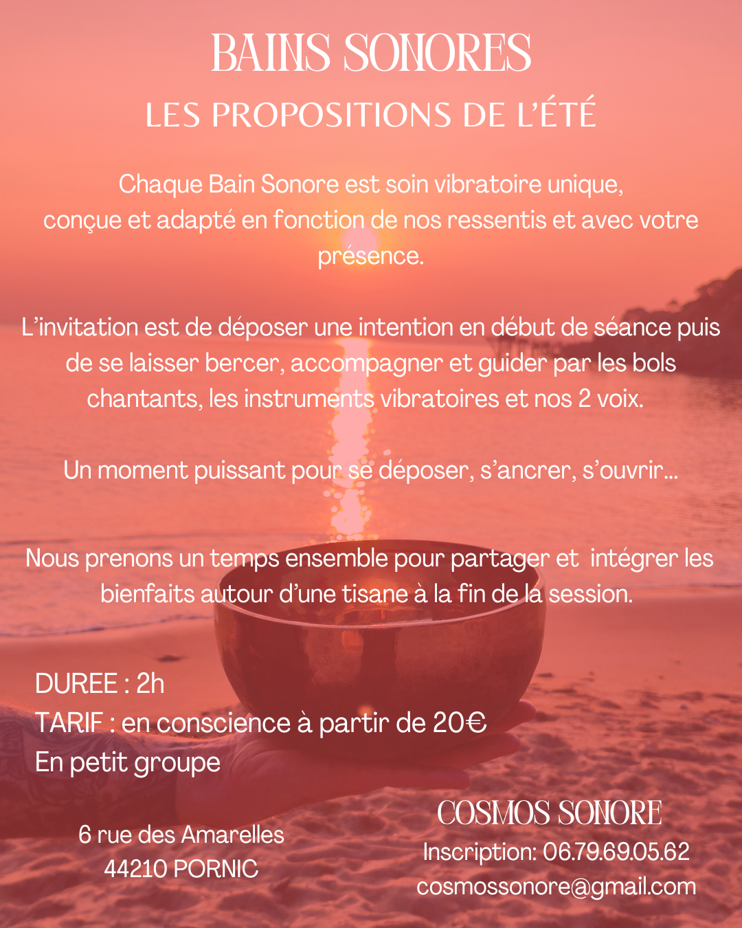 bain sonore été 2026 pornic bol tibétain chants
